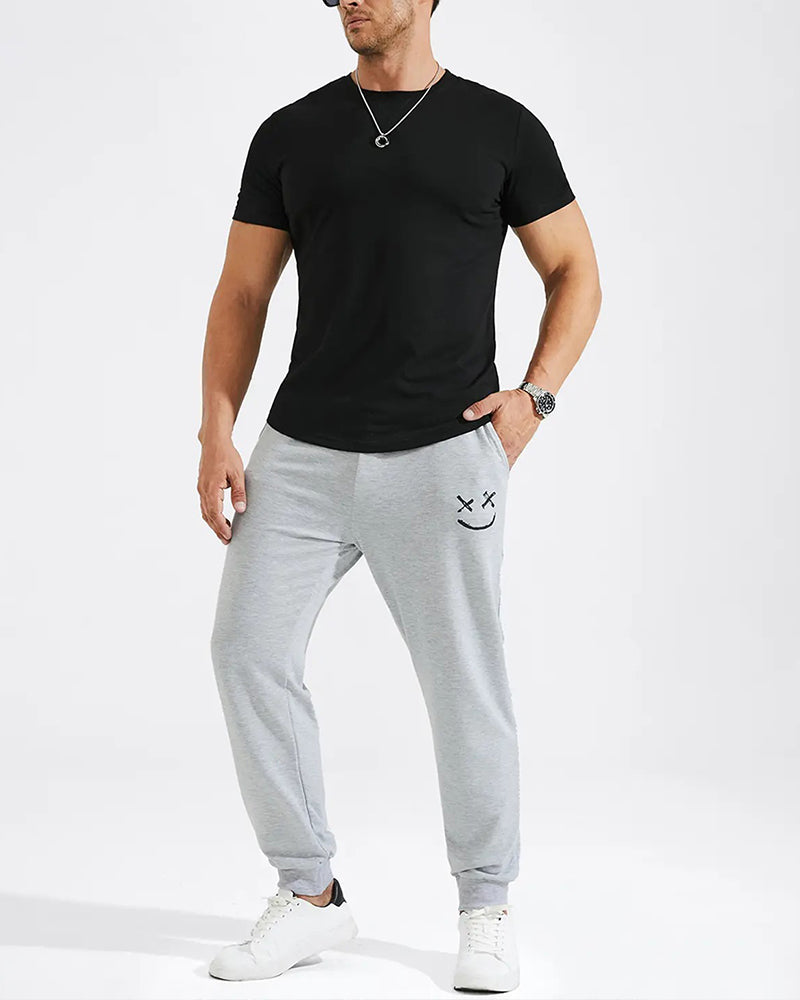 HERRE T-SHIRT ENFÄRGAD KORTHULSA