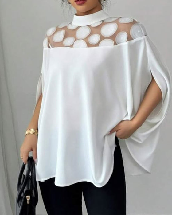 Blus Off-shoulder Fladdermusärm Elegant