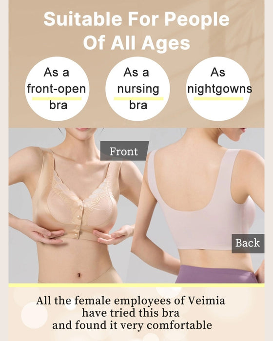 Bh Framknäppning Satäng Spets