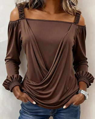 Topp Camisole Off-Axel Kors Puff-Ärm