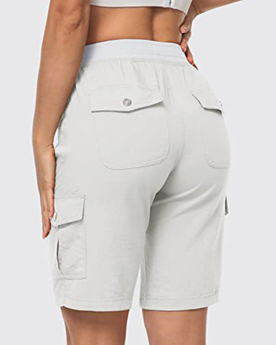 Kvinnors Shorts Snabbtorkande Cargoshorts Med Fickor