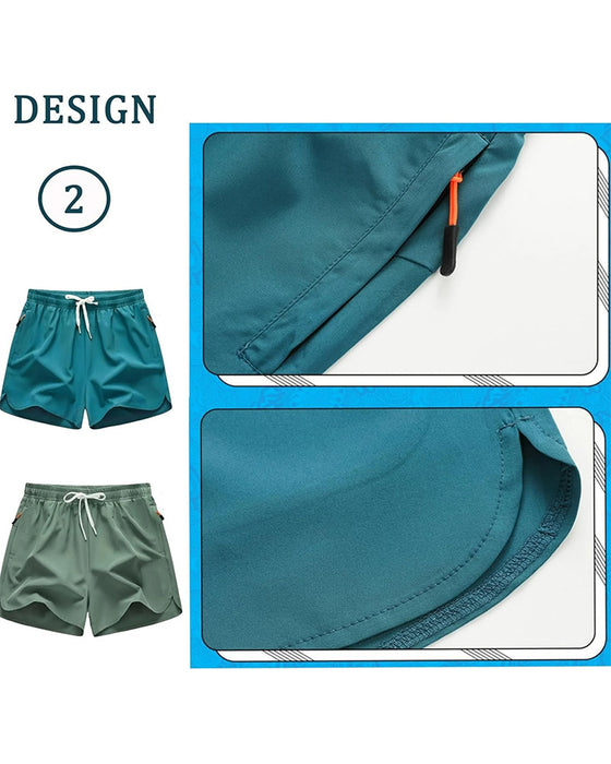Shorts Dragkedjeficka Snabbtorkande Delfin