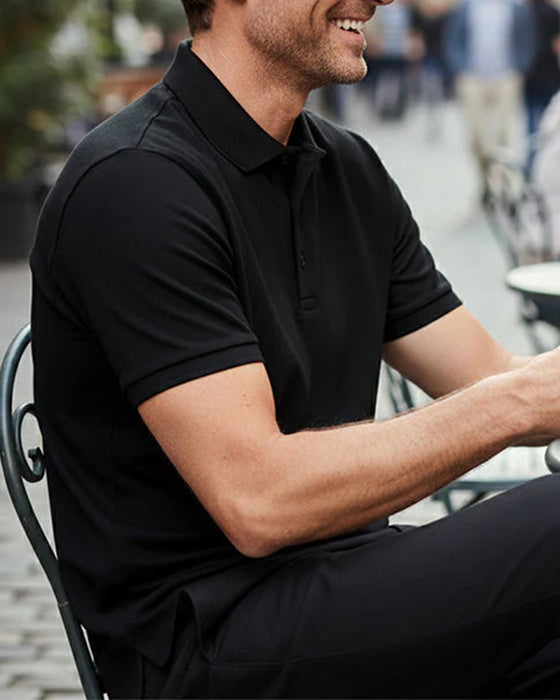 T-Shirt Herr Snabbtorkande Kortärmad Kavajslag