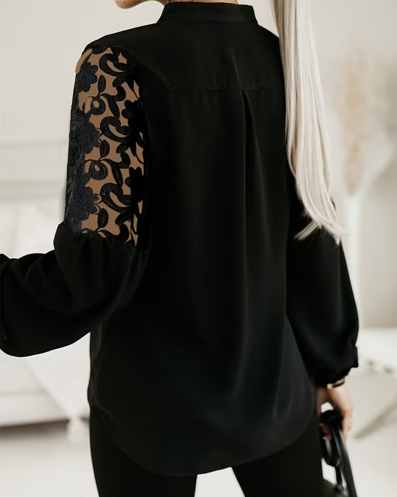 Patchworkskjorta med Lykthärmar