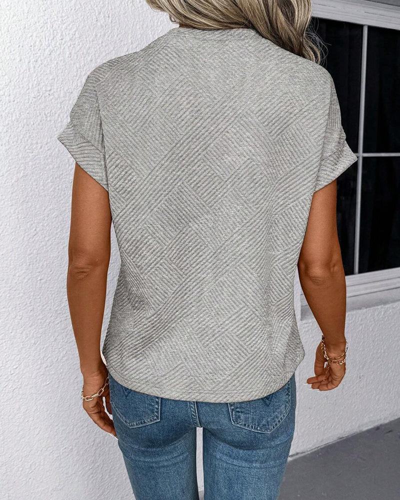 Blus Solid Rundhalsad