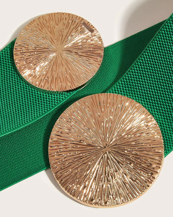 Dammars Vintage Elastiska Bälte Med Gyllene Spänne