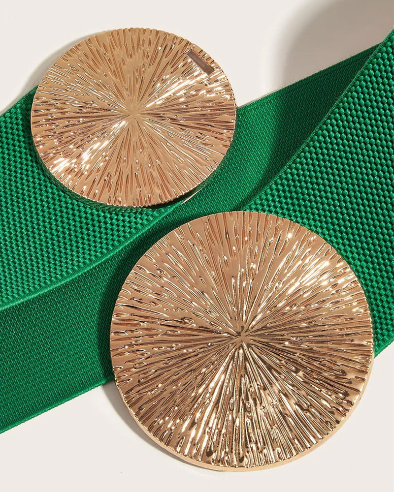 Dammars Vintage Elastiska Bälte Med Gyllene Spänne