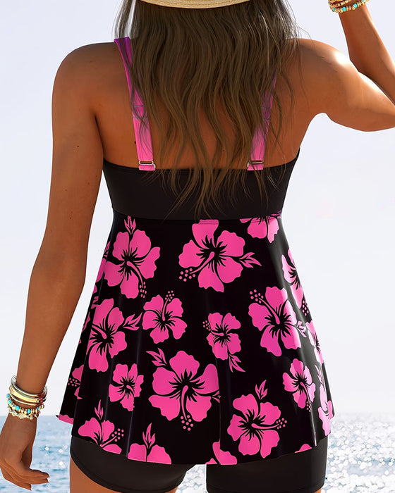 Tankini Semester Tryck Med Slips