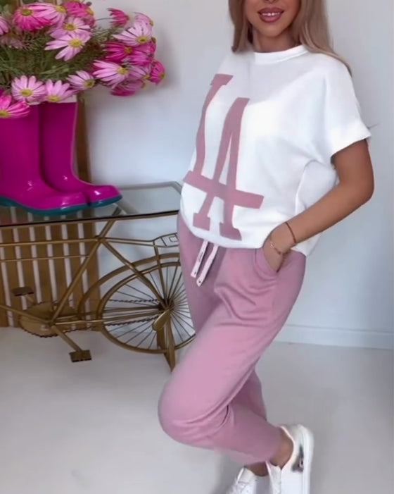 Sätt Casual Letter Print Sports