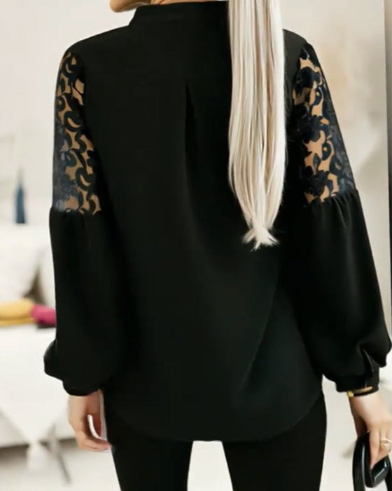 Patchworkskjorta med Lykthärmar