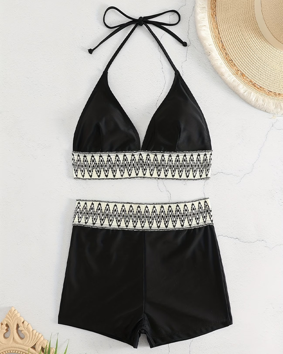 Bikini Våg Tryck Halsrem