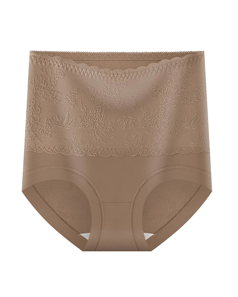 Byxor Kinesisk Stil Hög Midja Embossad Magkontroll