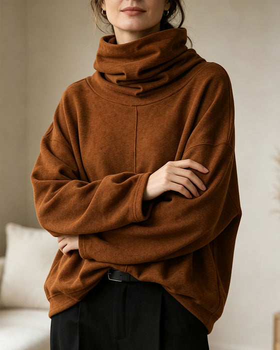Sweatshirt Polokrage Lång Ärm Casual