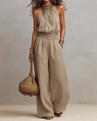 Hoppdräkt Elegant Halter Rynkad