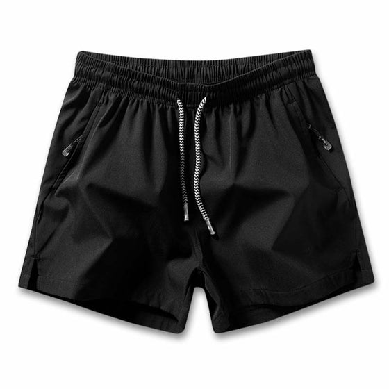 Shorts Herr Enkel Enfärgad Dragsko Ficka