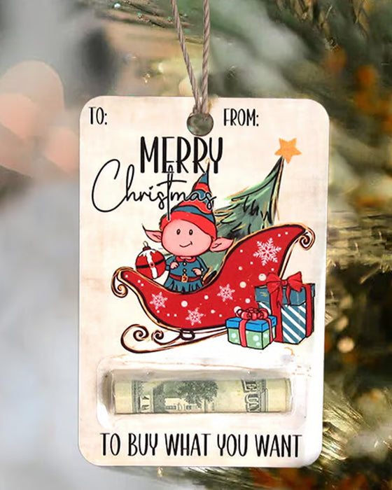 🎅💸 Handgjorda Trä Pengahållare Present