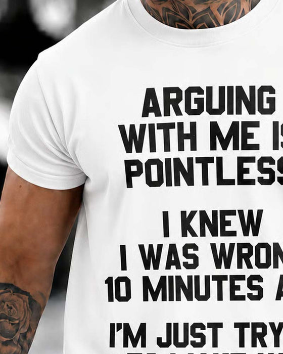 T-Shirt Herr Rundhals Bokstav