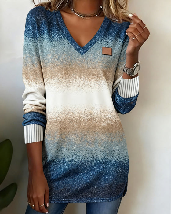 Topp Med V-Ringning Och Raglanärmar