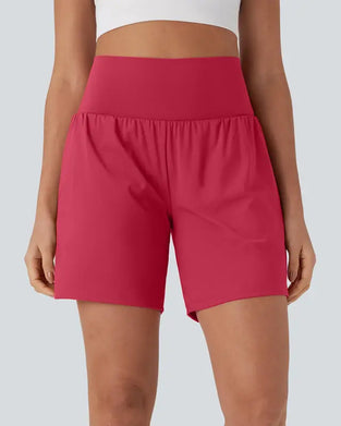 Enfärgade Shorts Hög Midja
