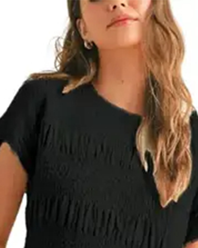 Set Enfärgad Kort Ärm