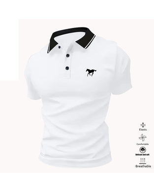 Herr T-shirt Med Krage, Kortärmad