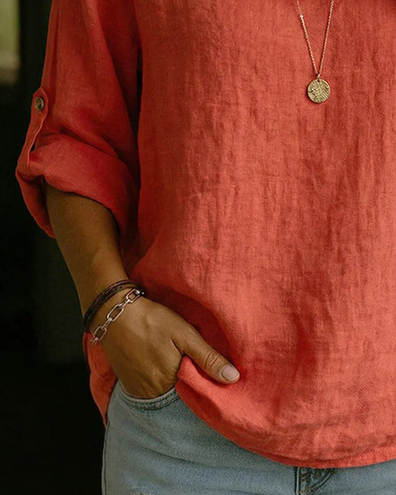 Topp Nedvikt Krage Bomull