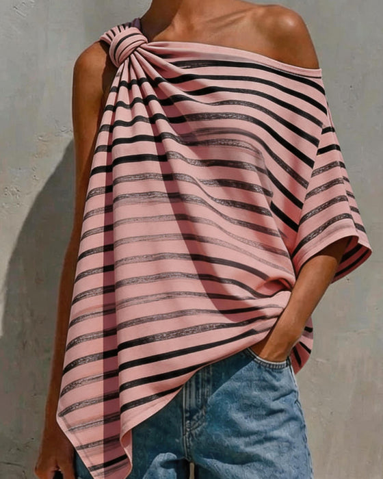 Blus Randig Enaxlad Twist Knut