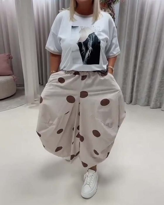 Harem Byxa Dragsko Ficka Prickig Loose Fit