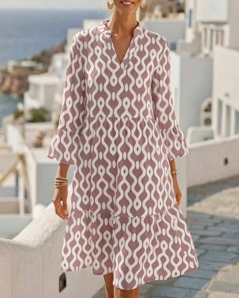 Klänning Geometrisk A-Linje