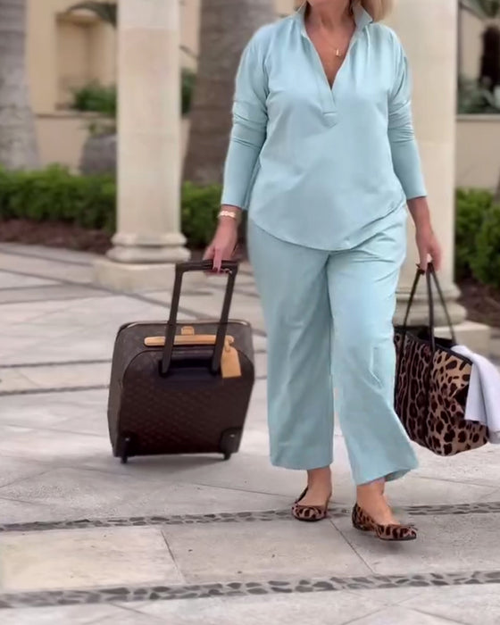 Långärmad Sporttopp Med Krage