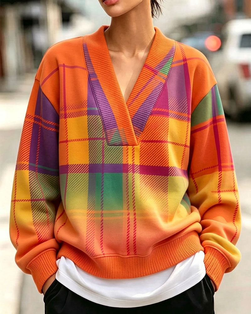 Sweatshirt V-Hals Ruta Casual