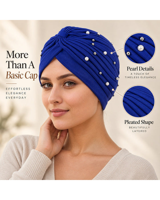 Hatt Pärla Veckad Förknuten Turban