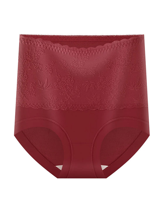 Byxor Kinesisk Stil Hög Midja Embossad Magkontroll