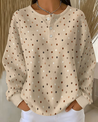 Sweatshirt Rund Hals Prickig