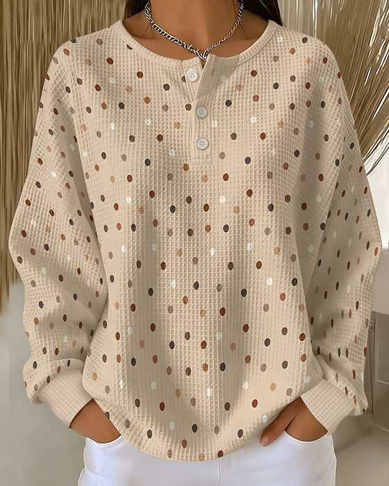 Sweatshirt Rund Hals Prickig