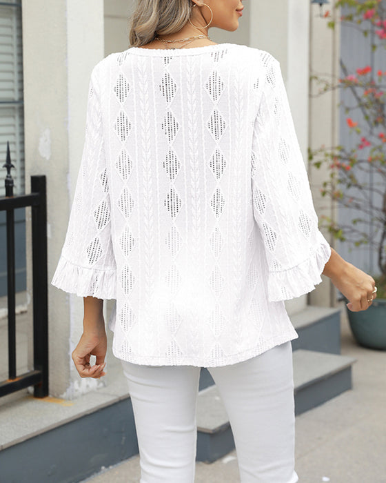 Topp Diamantrutig Hålmönster Trumpetärm