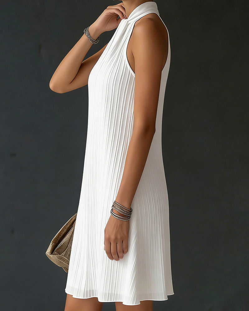 Klänning Halter Texturerad A-Linje Kort