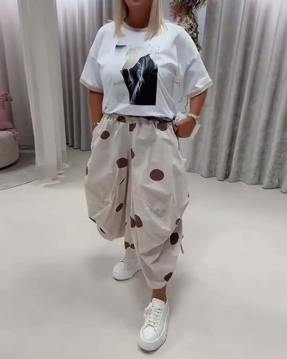 Harem Byxa Dragsko Ficka Prickig Loose Fit
