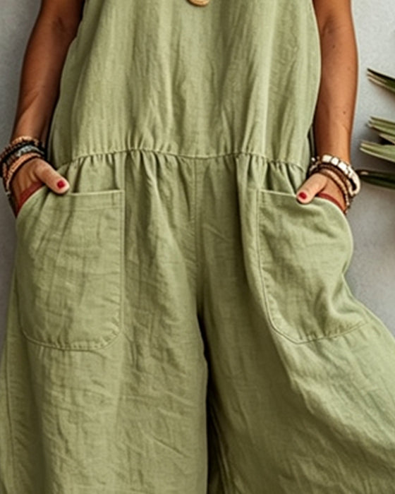Färgblockad Hållbyxa Med Fickor