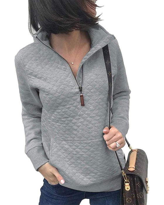 Sweatshirt Casual Dragkedja Lång Ärm