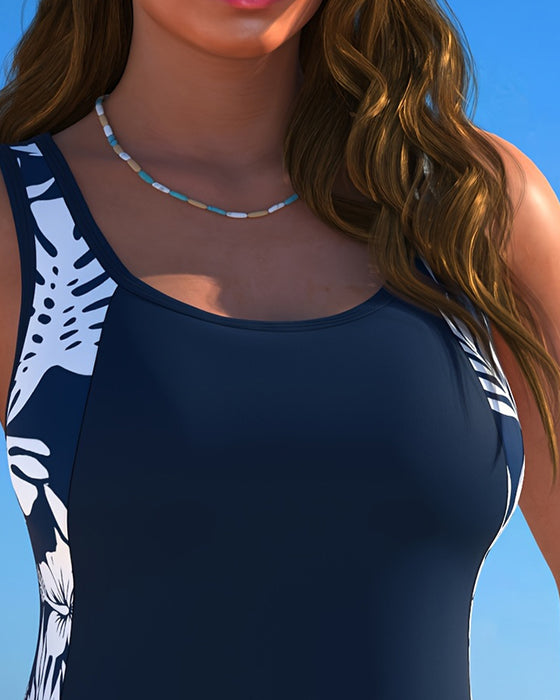 Tankinis Palm Blad Tryck