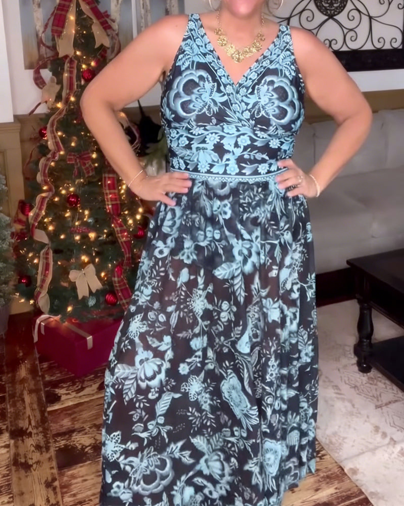 Tvådelad baddräkt med retrotryck