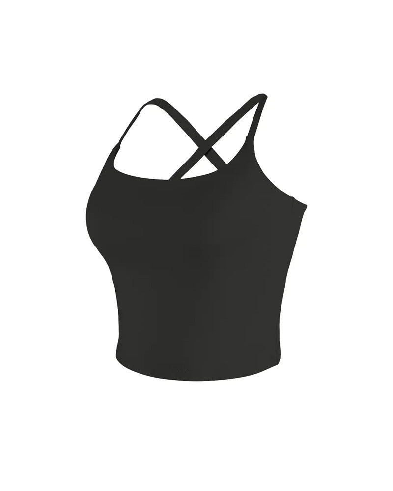 Cami Top Rygg Kors Solid