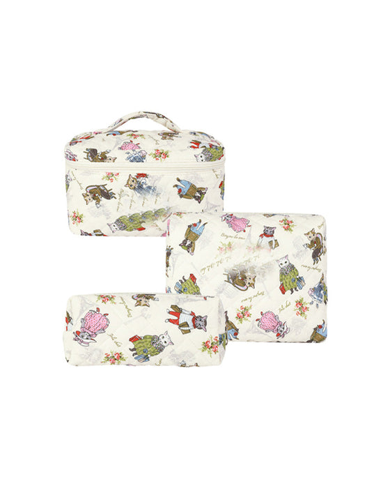 Set med kosmetikväska i tre delar