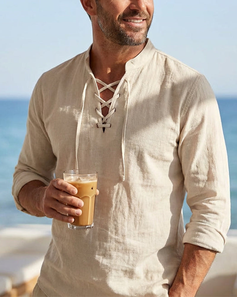 Skjorta Herr Ledig I Enfärgad – Klassisk, Bekväm & Mångsidig Att Kombinera 👔