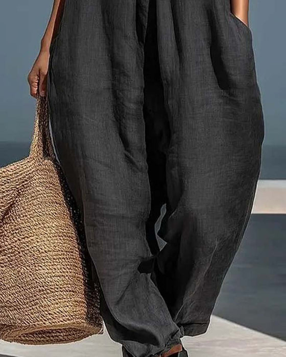 Jumpsuit Halter Hals Ärmlös