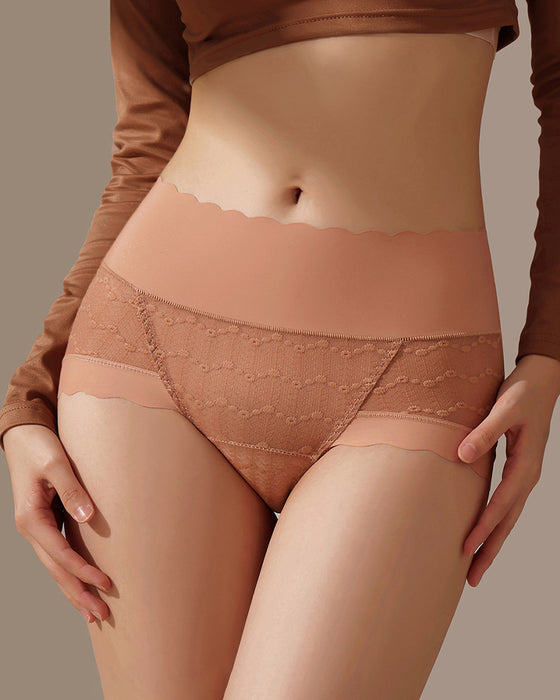 Andningsbara Sömlösa Höga Midjelinses Trosor