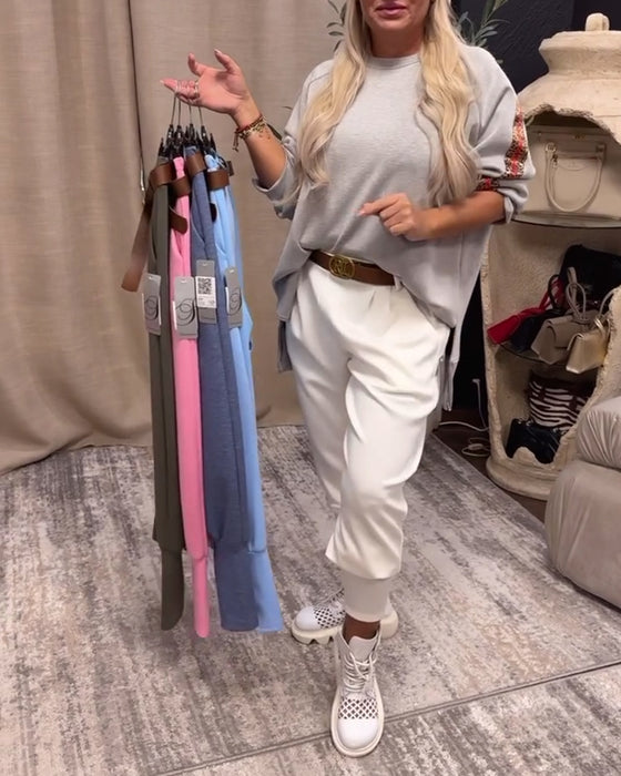 Byxor Enfärgade Enkla