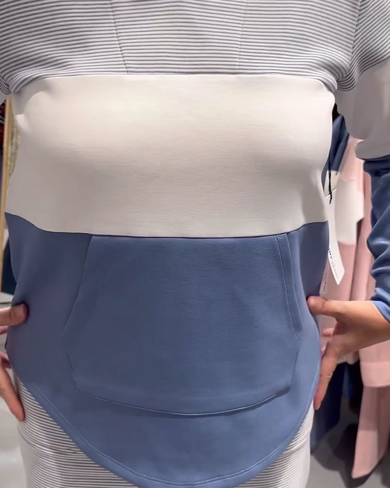 Huvtröja Randig Kontrastfärg