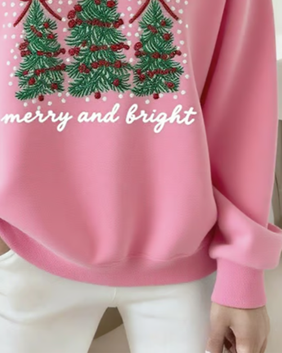 Tryckt Sweatshirt Med Dropped Shoulders